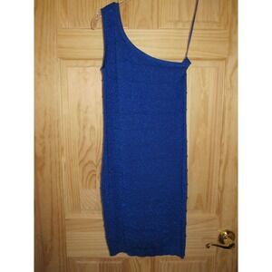 New Say What Royal Blue Short One Shoulder Glittery Dress size Small Super Cute!